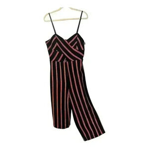 See You Monday Striped Wide Leg Jumpsuit, XL